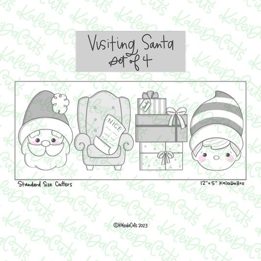 Visiting Santa Cookie Cutter Set of 4