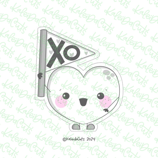 Heart Kid Pennant Cookie Cutter