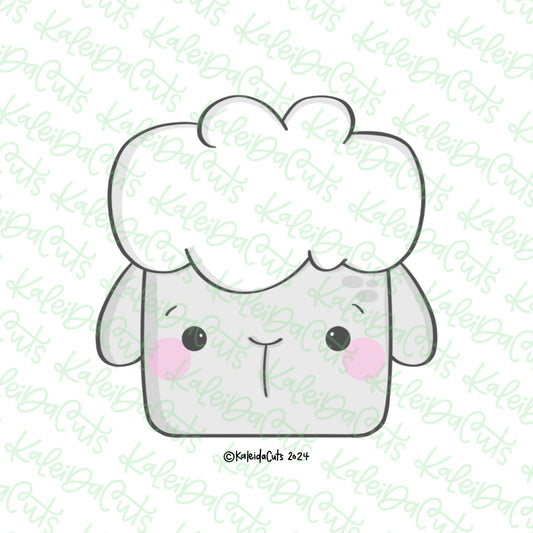 Square Lamb Cookie Cutter