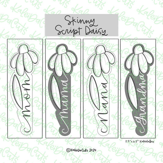 Skinny Script Daisy Cookie Cutter