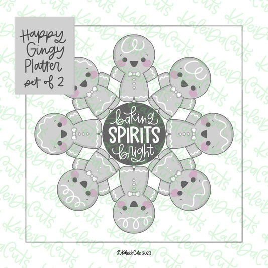 Happy Gingy Platter Cookie Cutter Set of 2