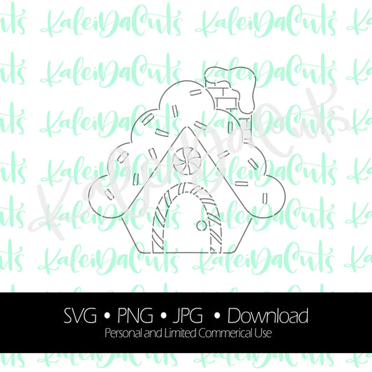 PYO Gingerbread House Stencil Digital Download.