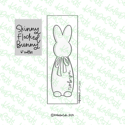 Skinny Flocked Rabbit Cookie Cutter