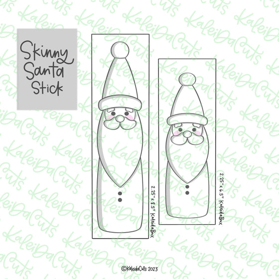 Skinny Santa Stick Cookie Cutter