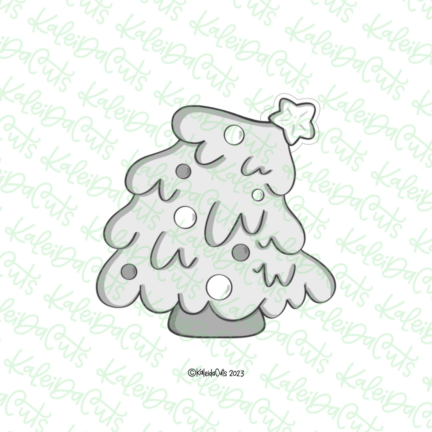 Mean Green Tree Cookie Cutter KaleidaCuts