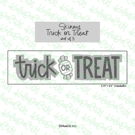 Skinny Trick or Treat Cookie Cutter Set of 3
