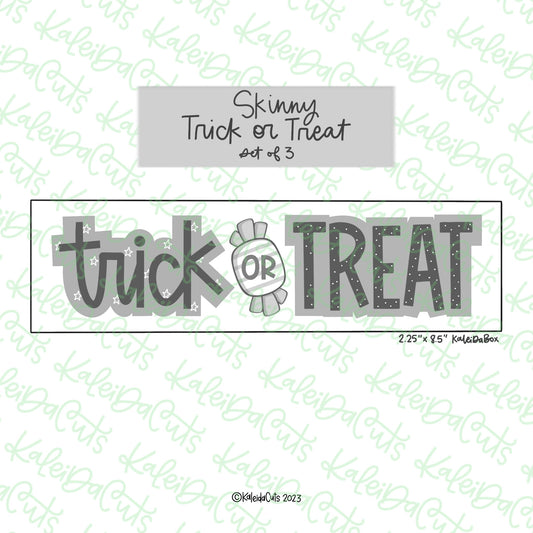 Skinny Trick or Treat Cookie Cutter Set of 3