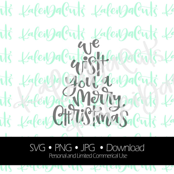 We Wish You A Merry Christmas Lettering Digital Download.