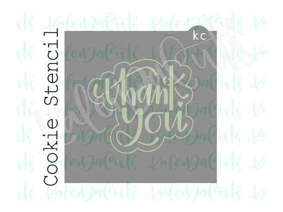 Thank You 2 Lettering Stencil