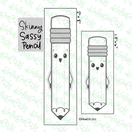 Skinny Sassy Pencil Cookie Cutter