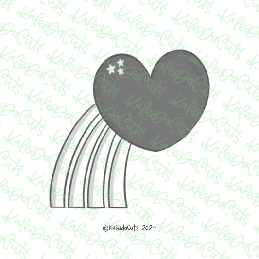 Space Shooting Heart Cookie Cutter