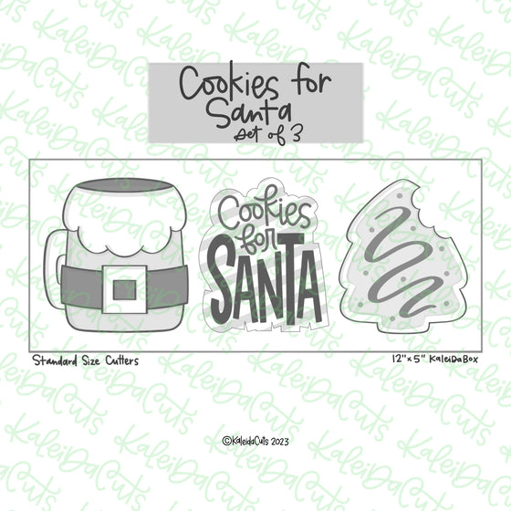 Cookies for Santa Cookie Cutter Set of 3