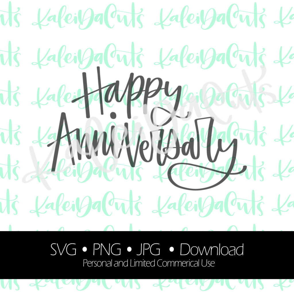 Happy Anniversary 2. Digital Download. SVG.
