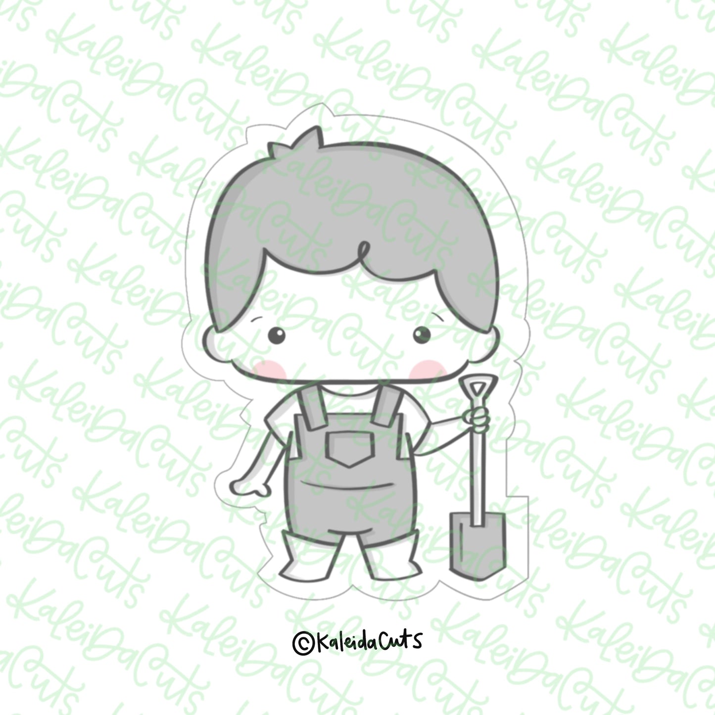 Little Gardener Boy Cookie Cutter