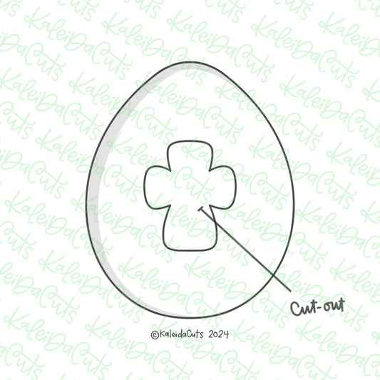 Egg Cross Cutout Cookie Cutter