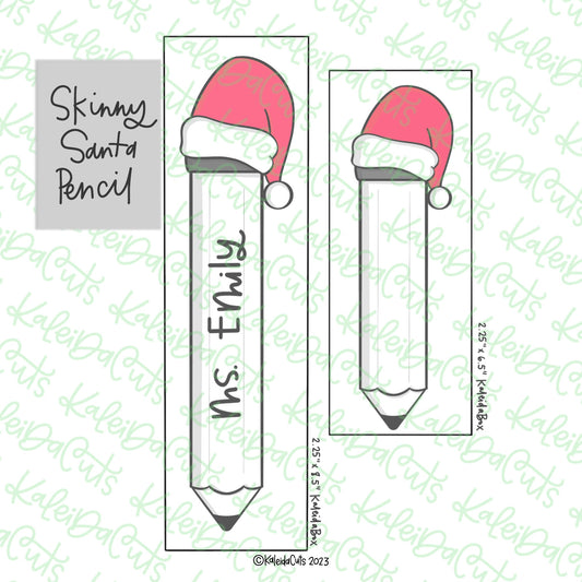 Skinny Santa Pencil Cookie Cutter