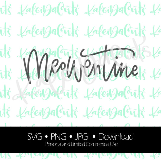 Meowentine Lettering. SVG.