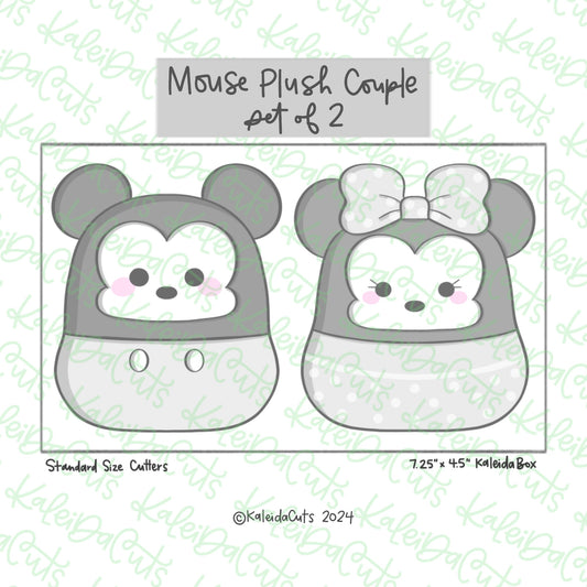 Mouse Plush Couple Cookie Cutter Set of 2