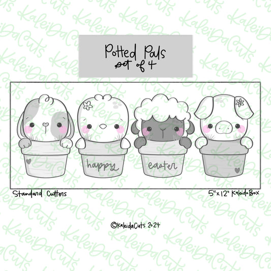 Potted Pals Cookie Cutter Set of 4