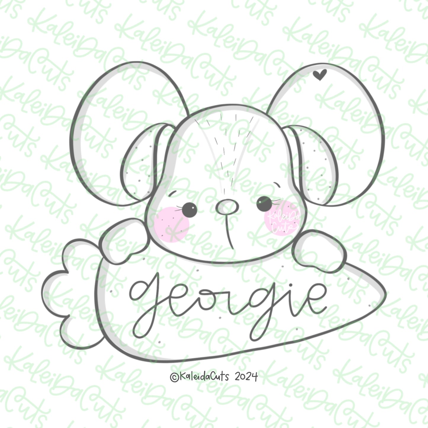 Bunny Doll Carrot Plaque Cookie Cutter