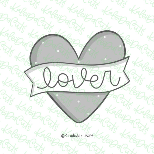 2024 Heart Banner Cookie Cutter