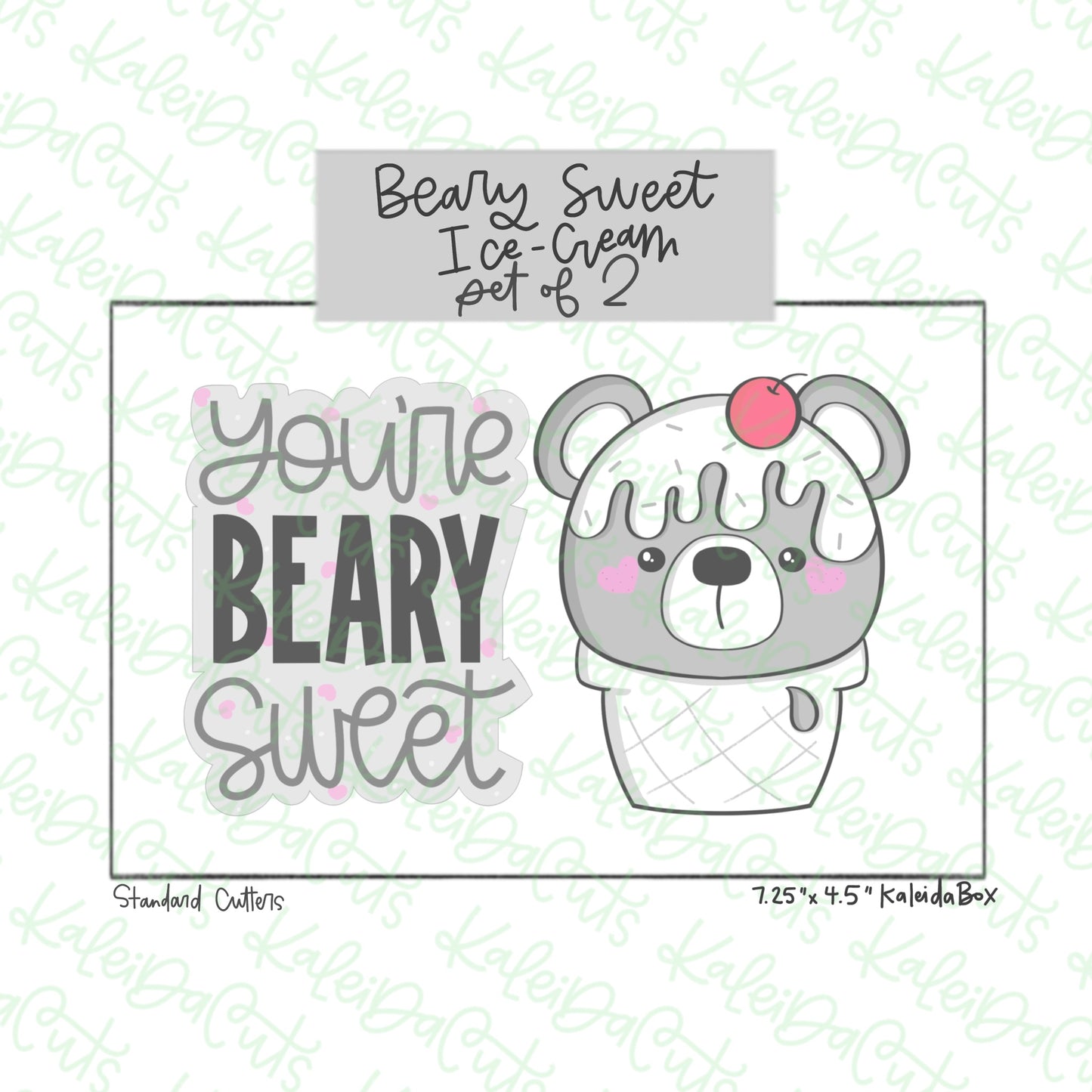 Beary Sweet IceCream Cookie Cutter Set of 2