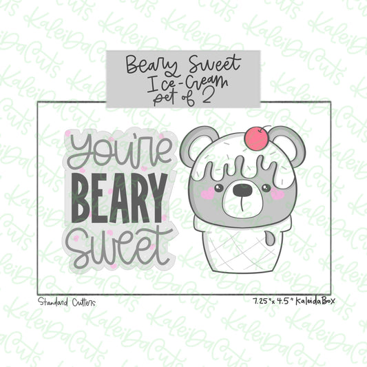 Beary Sweet IceCream Cookie Cutter Set of 2