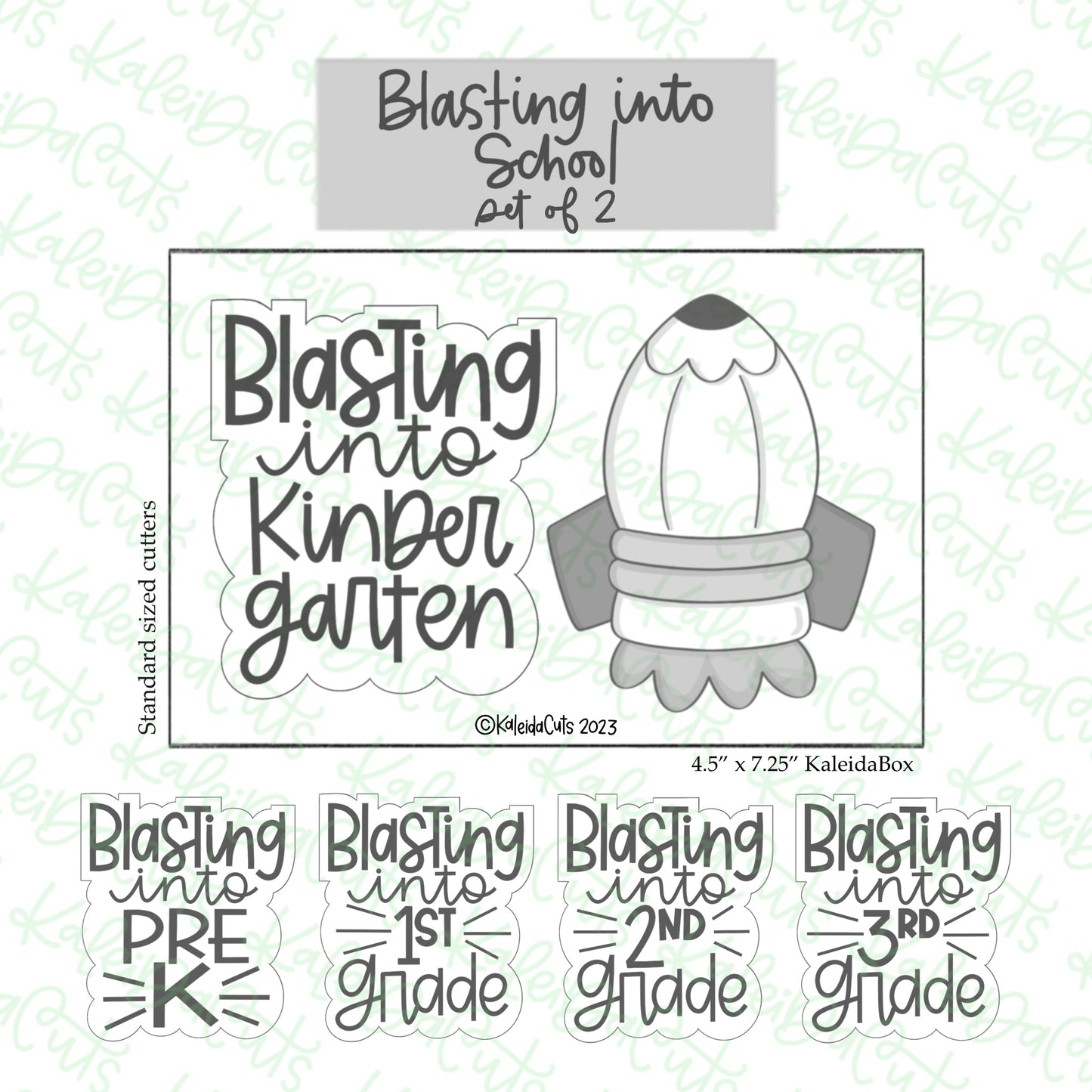 Blasting Into Plaque Cookie Cutter Set of 2