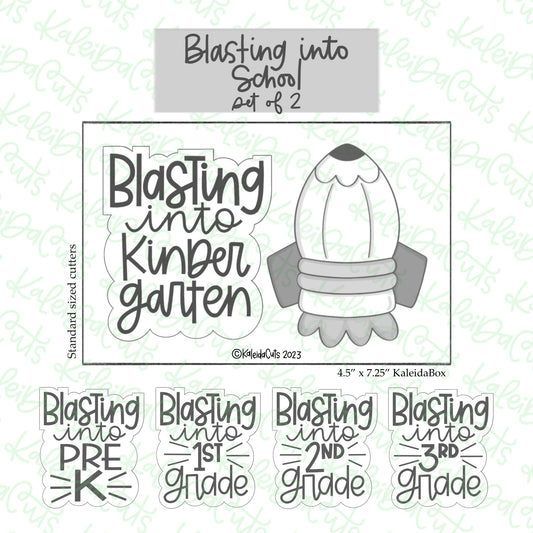 Blasting Into Plaque Cookie Cutter Set of 2