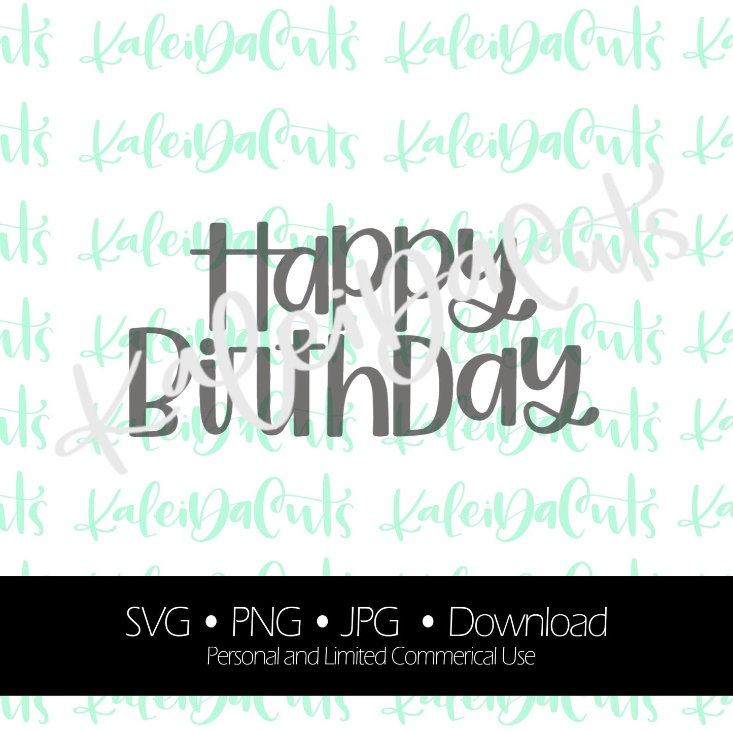 Happy Birthday Name Plaque Digital Download.