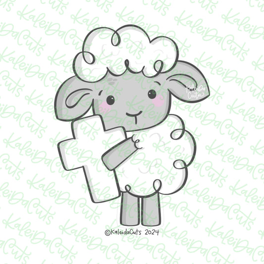 Lamb with Cross Cookie Cutter