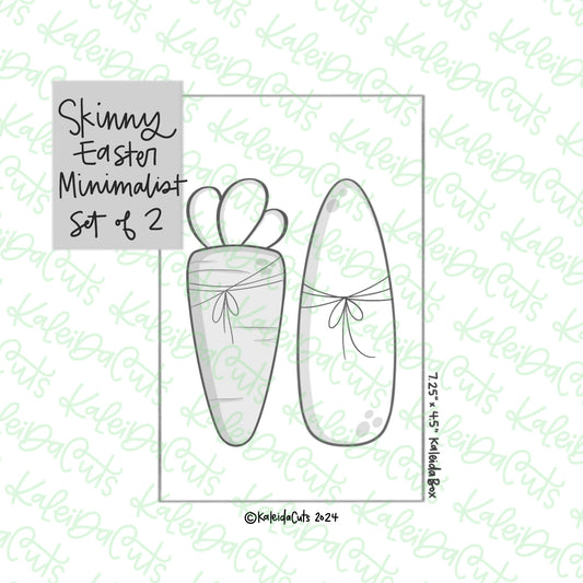 Thin Easter Minimalist Cookie Cutter Set of 2