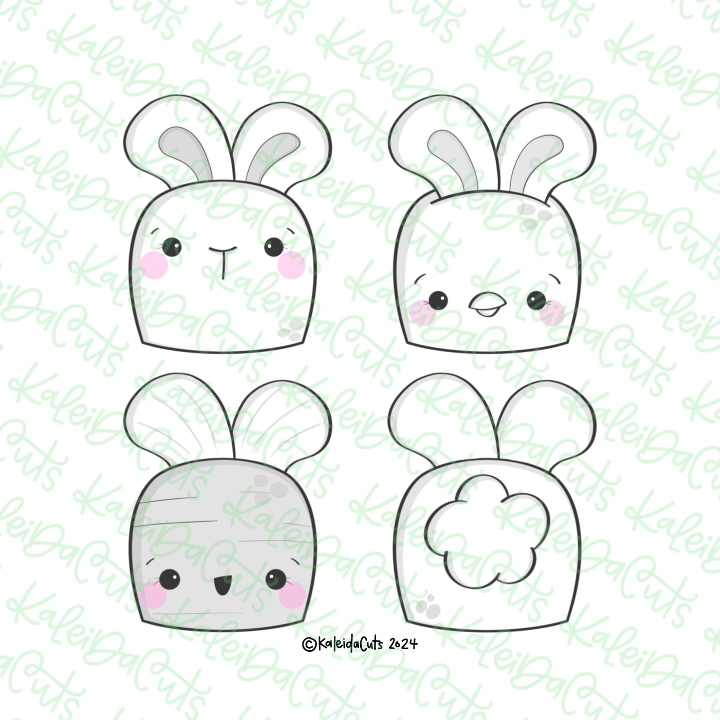 Whimsy Easter Bunny Cookie Cutter