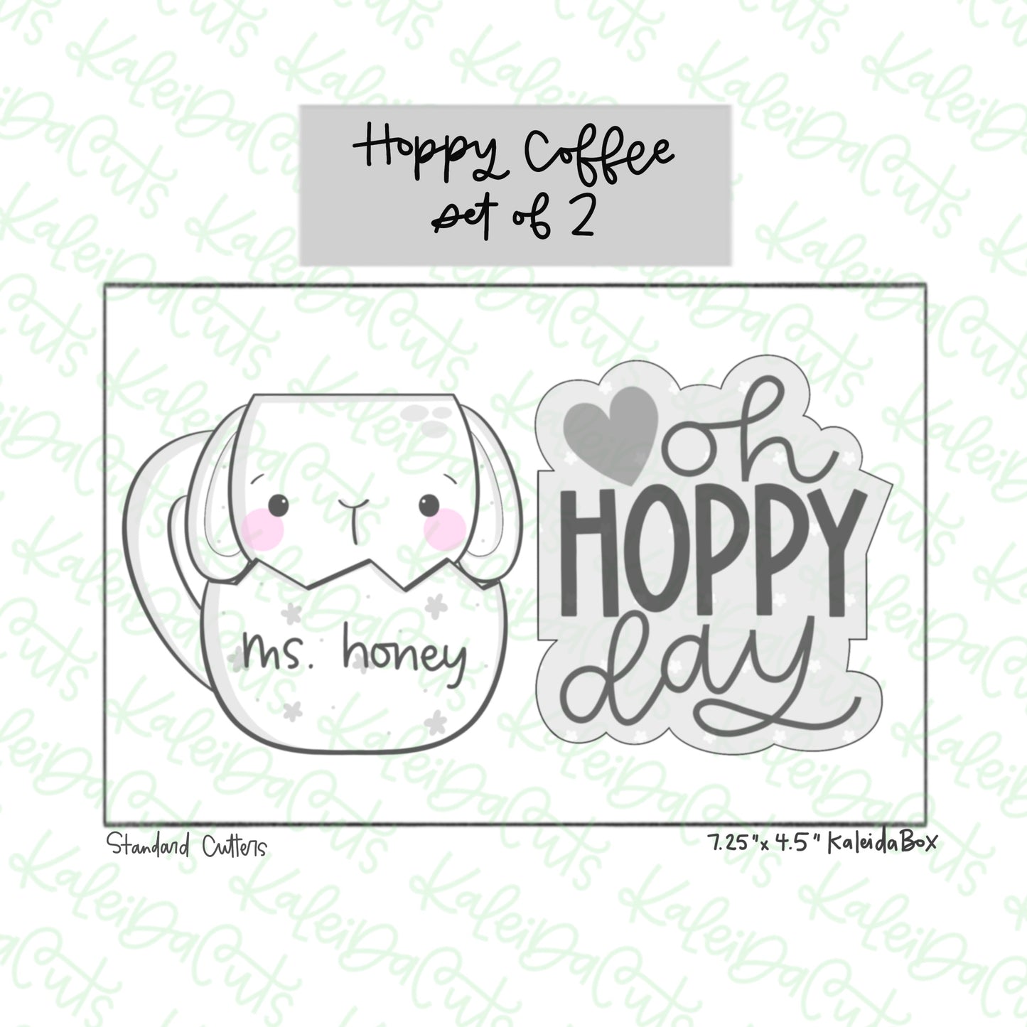 Hoppy Coffee Cookie Cutter Set of 2