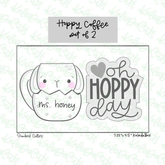 Hoppy Coffee Cookie Cutter Set of 2