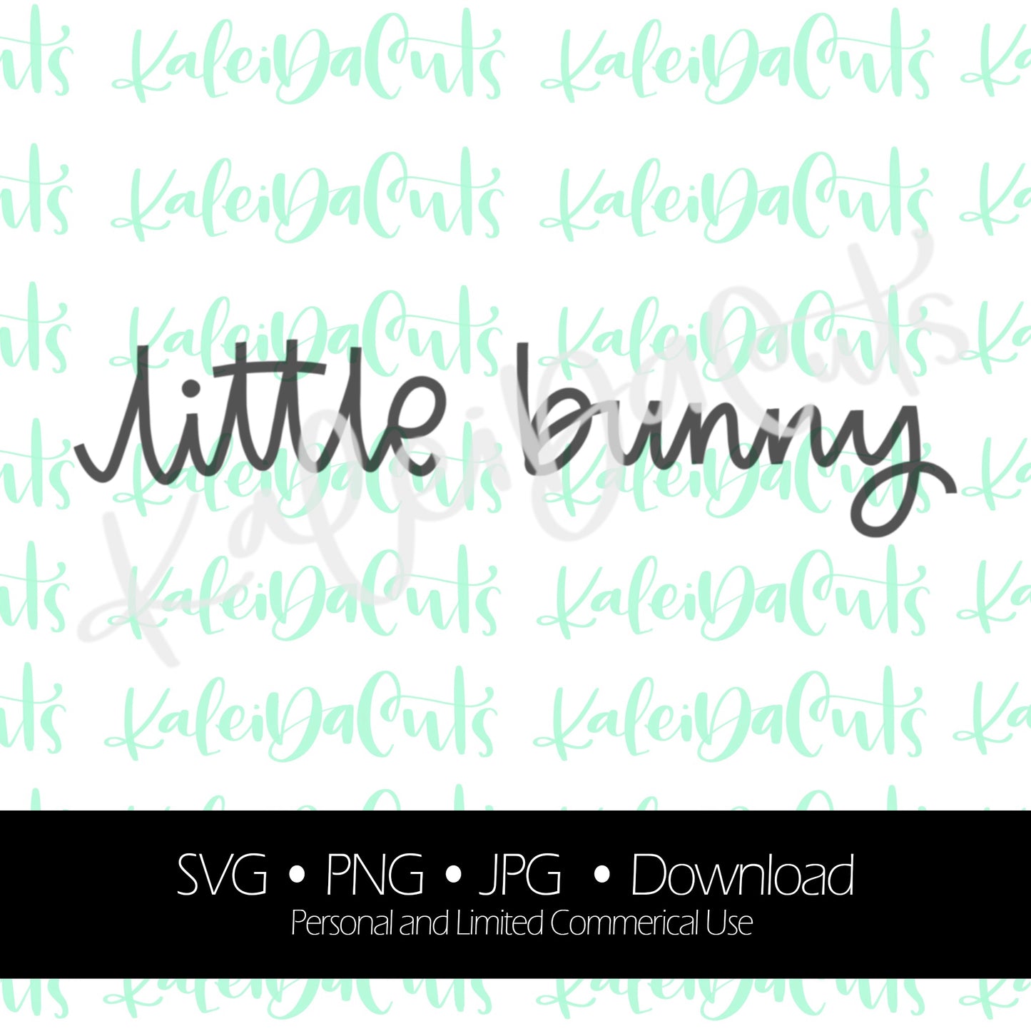 Little Bunny Lettering Digital Download.