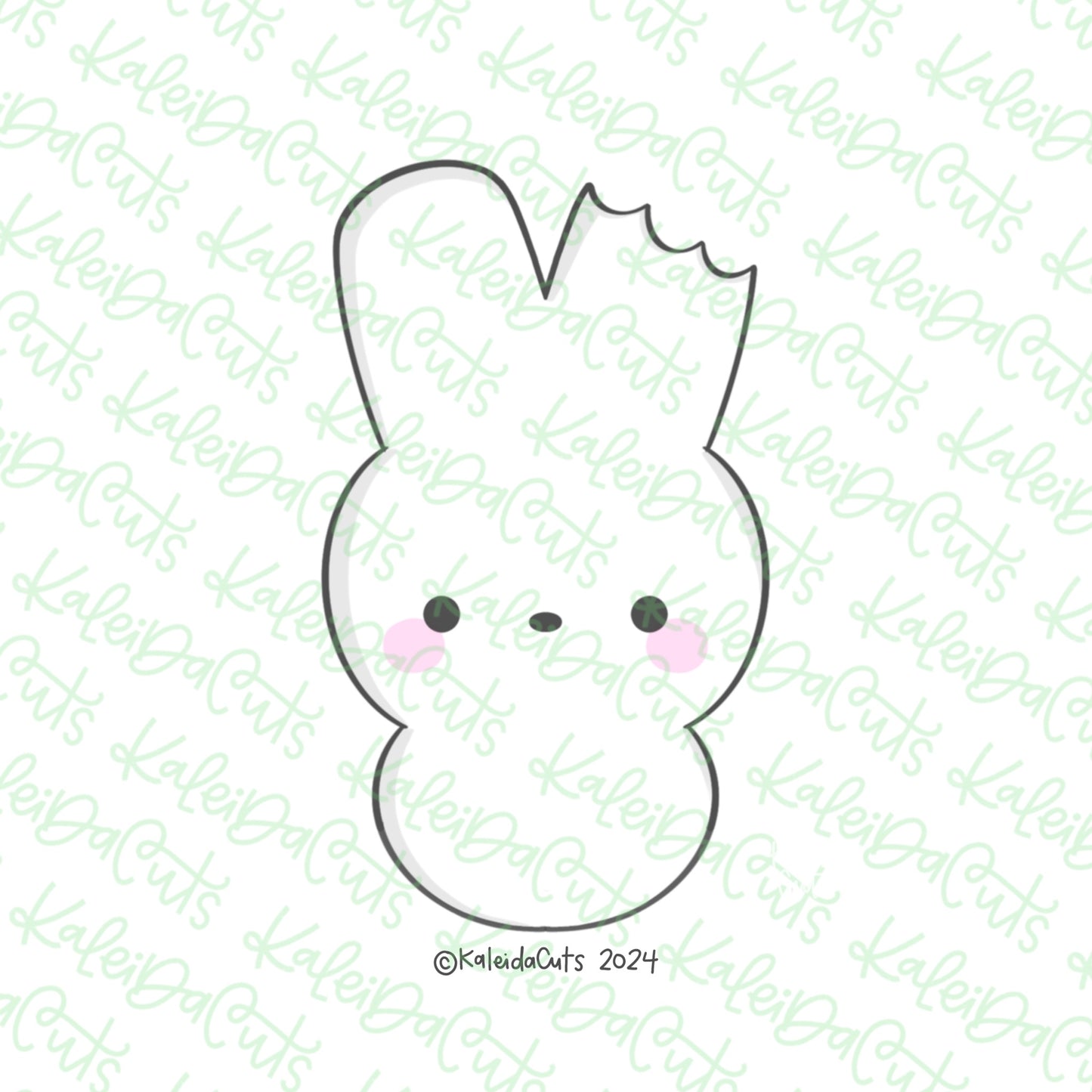 Bitten Ear Marshmallow Bunny Cookie Cutter