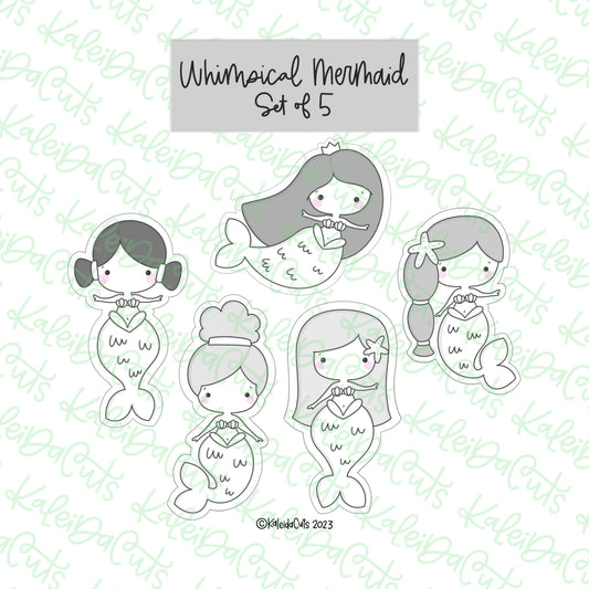 Whimsical Mermaids Cookie Cutter Set of 5