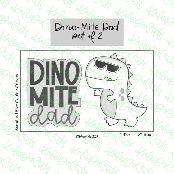 Dino Mite Dad Cookie Cutter Set of 2