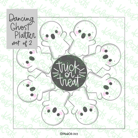 Dancing Ghost Platter Cookie Cutter Set of 2