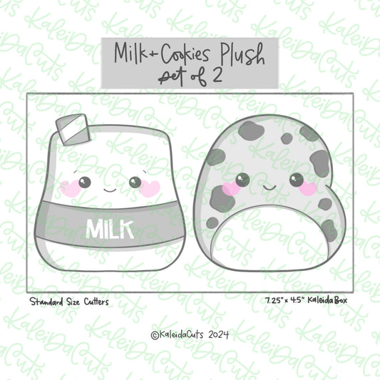 Milk and Cookies Plush Cookie Cutter Set of 2