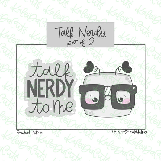 Talk Nerdy Cookie Cutter Set of 2