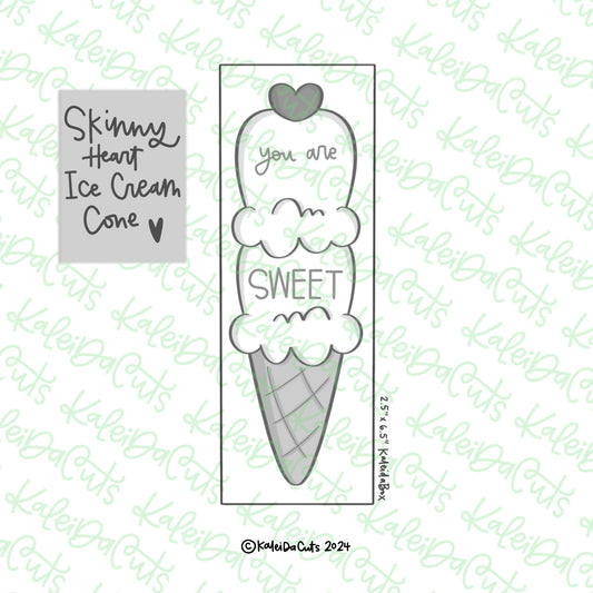 Skinny Heart IceCream Cookie Cutter