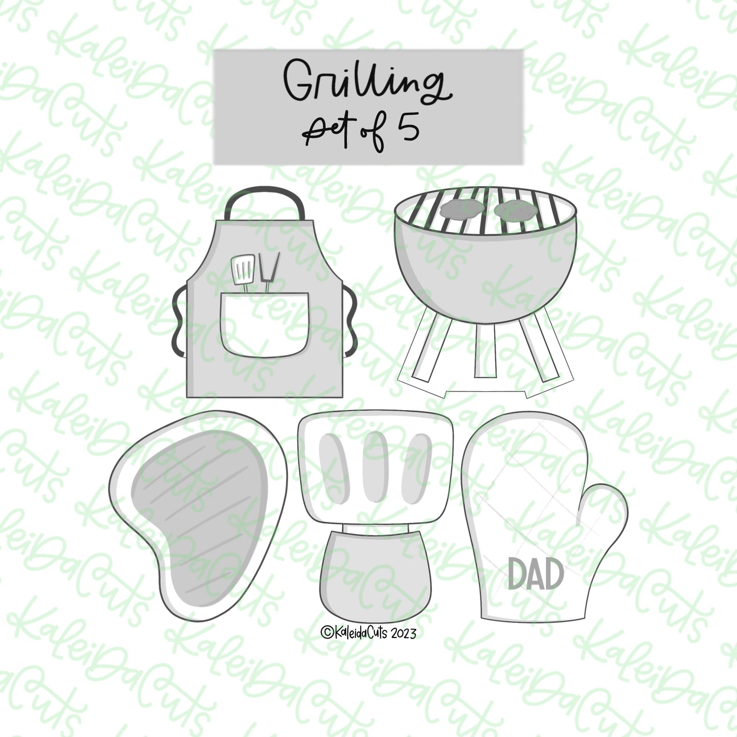 Grilling Set of 5 Cookie Cutters