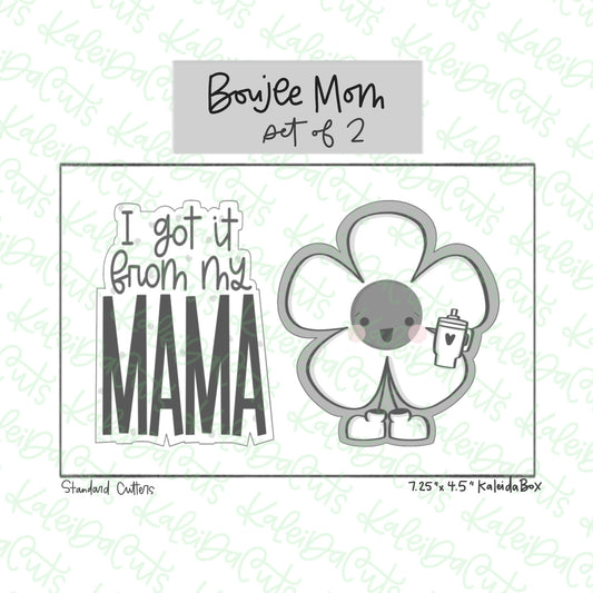 Boujee Mom Cookie Cutter Set of 2