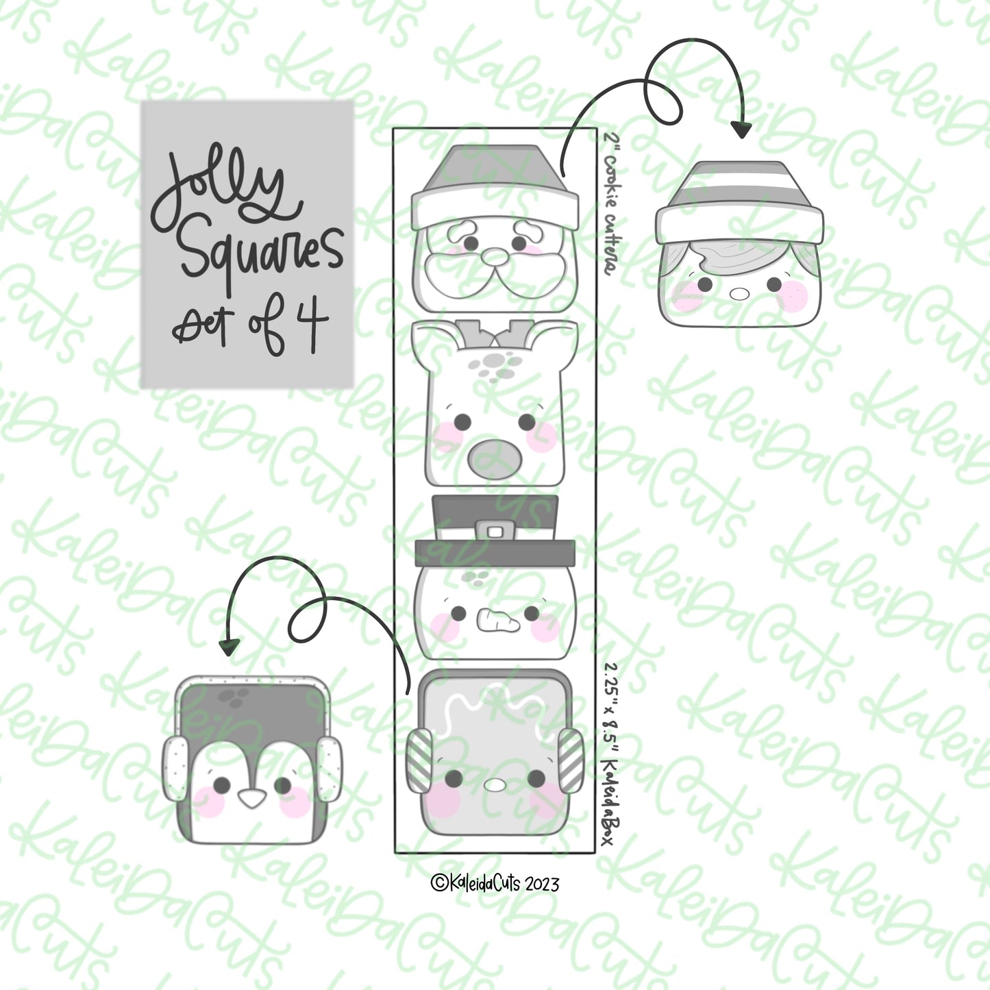 Jolly Squares Cookie Cutter Set of 4