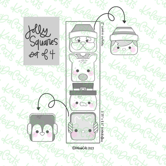 Jolly Squares Cookie Cutter Set of 4