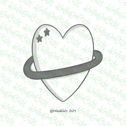 Space Heart Planet Cookie Cutter