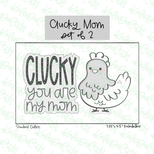 Clucky Mom Cookie Cutter Set of 2