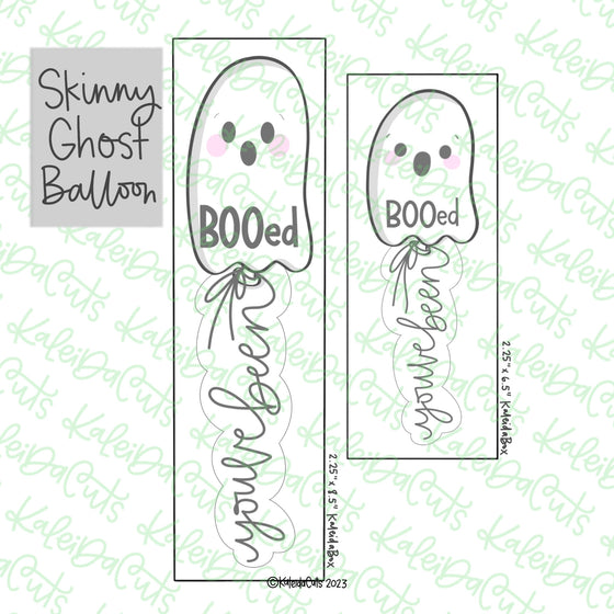 Skinny Booed Ghost Balloon Cookie Cutter